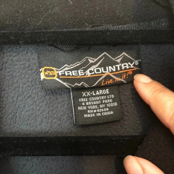 VTG Y2K Free Country Men Full Zip Jacket Size XXL Pockets - Picture 4 of 6